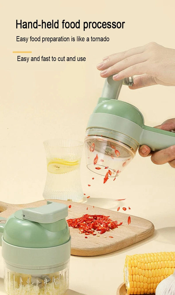 Planet Gates Wireless Electric Food Processor Vegetable Cutter Fruit Slicer Garlic Masher Mincer Handheld Stirrer Kitchen Cooking Accessories