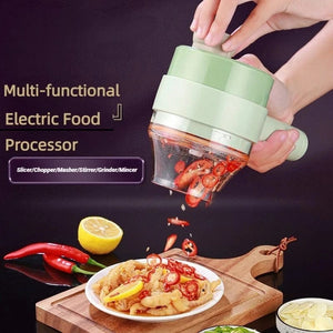 Planet Gates Wireless Electric Food Processor Vegetable Cutter Fruit Slicer Garlic Masher Mincer Handheld Stirrer Kitchen Cooking Accessories