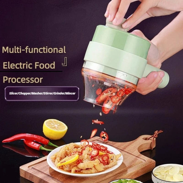 Planet Gates Wireless Electric Food Processor Vegetable Cutter Fruit Slicer Garlic Masher Mincer Handheld Stirrer Kitchen Cooking Accessories
