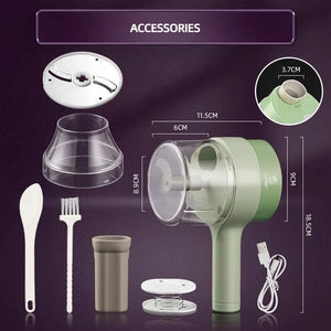 Planet Gates Wireless Electric Food Processor Vegetable Cutter Fruit Slicer Garlic Masher Mincer Handheld Stirrer Kitchen Cooking Accessories