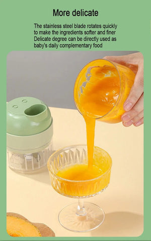 Planet Gates Wireless Electric Food Processor Vegetable Cutter Fruit Slicer Garlic Masher Mincer Handheld Stirrer Kitchen Cooking Accessories