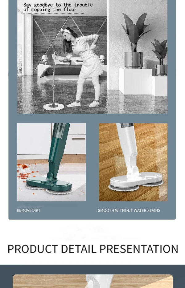 Planet Gates Wireless Electric Spin Mop Cleaner Automatic 2 in 1 Wet & Dry Home Cleaner Car Glass Ceiling Door Windows floor scrubber machine