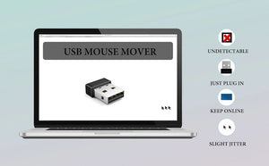 Planet Gates Wireless Mouse Jigglers Mover Undetectable Automatic USB Port Shaker Wiggler for Laptop Keeps Computer Awake Mouse Movement