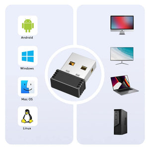 Planet Gates Wireless Mouse Jigglers Mover Undetectable Automatic USB Port Shaker Wiggler for Laptop Keeps Computer Awake Mouse Movement