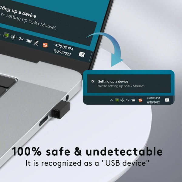 Planet Gates Wireless Mouse Jigglers Mover Undetectable Automatic USB Port Shaker Wiggler for Laptop Keeps Computer Awake Mouse Movement