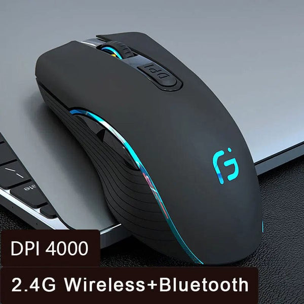 Planet Gates Wireless Mouse Rechargeable Bluetooth Silent Ergonomic Computer 2400 DPI For iPad Mac Tablet Macbook Air Laptop PC Gaming Office