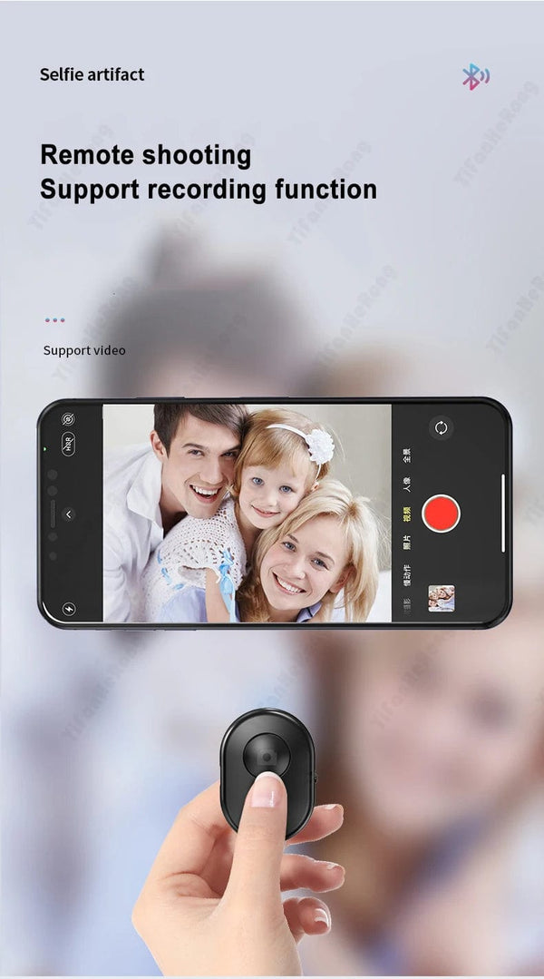 Planet Gates Wireless Remote Control Button Rechargeable Bluetooth-Compatible Self-timer Selfie Stick Shutter Release For IOS Android