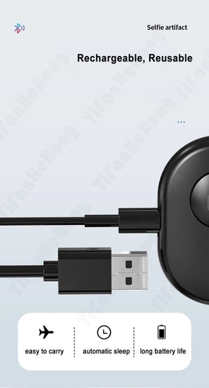 Planet Gates Wireless Remote Control Button Rechargeable Bluetooth-Compatible Self-timer Selfie Stick Shutter Release For IOS Android