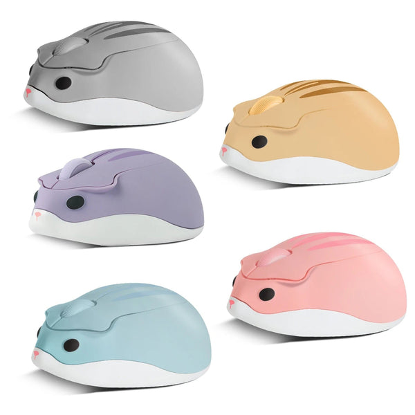Planet Gates Wireless Version Cute 2.4G Wireless Bluetooth Mouse Mini Optical Silent Gaming Mice 3D Cartoon Hamster Mouse For PC Laptop Tablet Computer Office