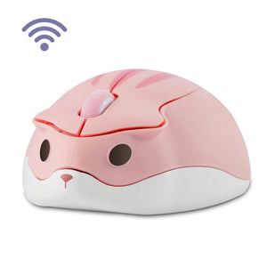 Planet Gates Wireless Version Cute 2.4G Wireless Bluetooth Mouse Mini Optical Silent Gaming Mice 3D Cartoon Hamster Mouse For PC Laptop Tablet Computer Office