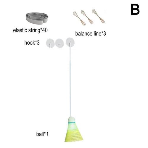 Planet Gates with 1 ball / China Portable Badminton Trainer Badminton Practice Robot Self-study Training Rebound Badminton Tool Professional Shuttlecock Supplies