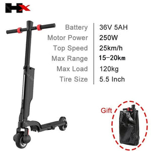 Planet Gates With 1 Battery / CHINA HX X6 Folding Electric Scooter Two Wheel Electric Scooters Mini Protable Backpack E-Scooter Electric Bike Ebike