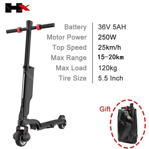 Planet Gates With 1 Battery / CHINA HX X6 Folding Electric Scooter Two Wheel Electric Scooters Mini Protable Backpack E-Scooter Electric Bike Ebike