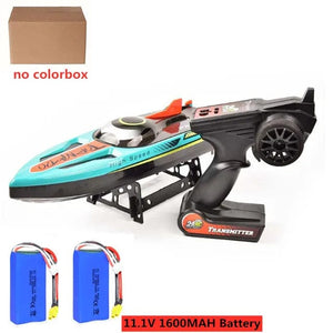 Planet Gates with 2pcs battery / CHINA 80KM/H Brushless RC Speedboat Double Layer Waterproof 48CM 200M RC Racing Boat Capsize Reset Professional RC Speedboat Adult Toy