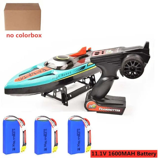 Planet Gates with 3pcs battery / CHINA 80KM/H Brushless RC Speedboat Double Layer Waterproof 48CM 200M RC Racing Boat Capsize Reset Professional RC Speedboat Adult Toy