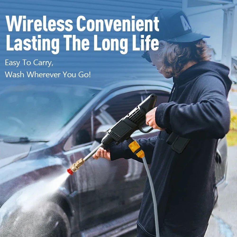 Planet Gates z baterią 96HV, przenośny pistolet na wodę wysokociśnieniowy, myjnia samochodowa, wąż ogrodowy, dysza, zraszacz, pistolet na pianę, duża bateria 96HV