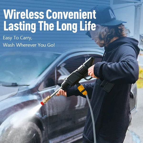 Planet Gates With 96HV Battery Portable High Pressure Water Gun Cleaning Car Wash Machine Garden Watering Hose Nozzle Sprinkler Foam Water Gun 96HV Big Battery