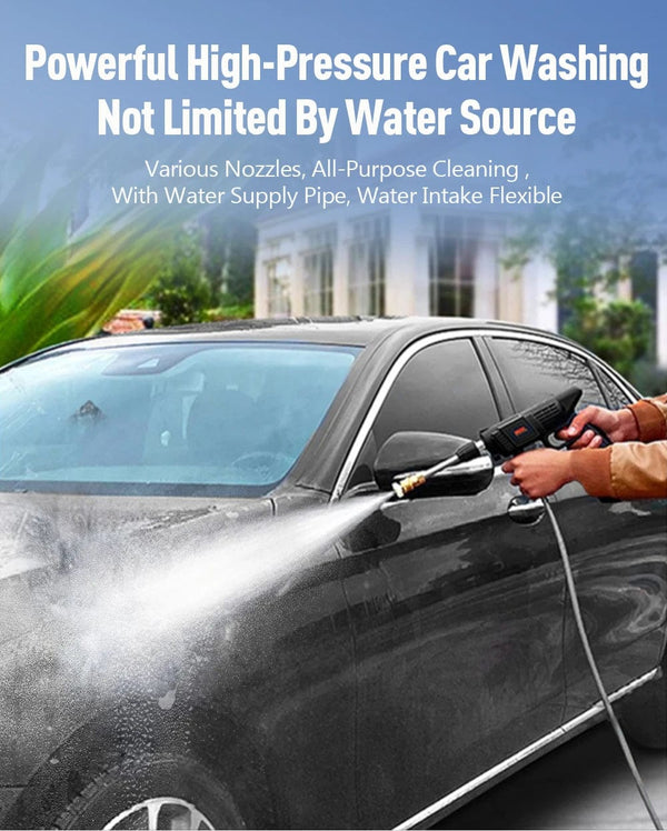 Planet Gates With 96HV Battery Portable High Pressure Water Gun Cleaning Car Wash Machine Garden Watering Hose Nozzle Sprinkler Foam Water Gun 96HV Big Battery