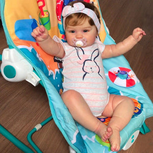 Planet Gates With Blue Eyes / Vinyl Body Doll 50CM Reborn Baby Doll Maddie Girl Hand-Detailed Painting with Visible Veins Lifelike 3D Skin Tone Merry Christmas Gift