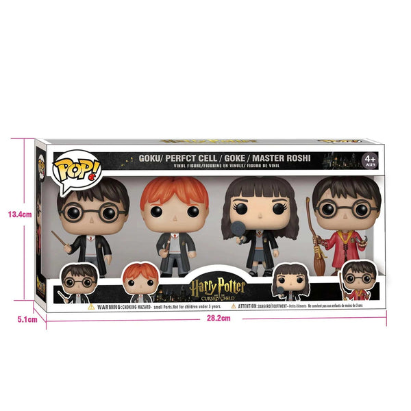 Planet Gates with box 4pcsFigure HarridPotter Ron Hermione Snape Dobby Luna Lord Voldemort Soul Eating Vinyl Action Figure Collection Model Toys Gifts
