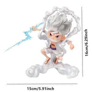 Planet Gates with box Anime ONE PIECE Figure Toys SD Nika Luffy 5th Gear Awake Figurine 16CM PVC Action Figures Collection Model Ornaments Gifts Toys