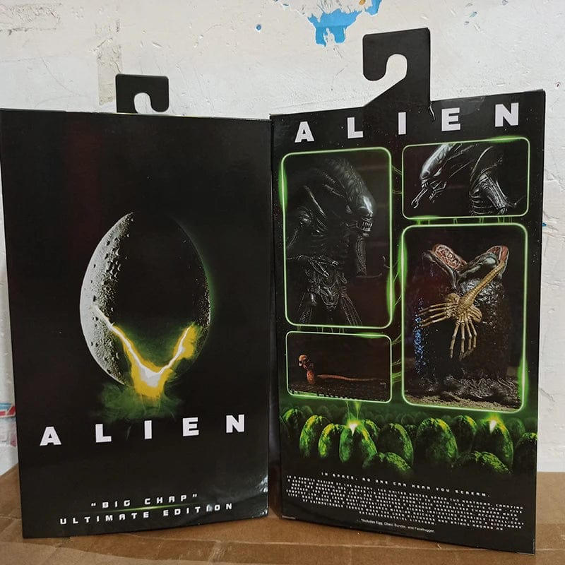 Planet Gates with box NECA Alien Big Chap Alien Figure Big Chap Alien Predator 40th Anniversary Egg Facehugger Figurine Model Toy Doll Gifts