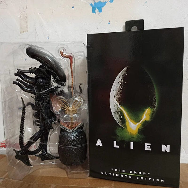 Planet Gates with box NECA Alien Big Chap Alien Figure Big Chap Alien Predator 40th Anniversary Egg Facehugger Figurine Model Toy Doll Gifts