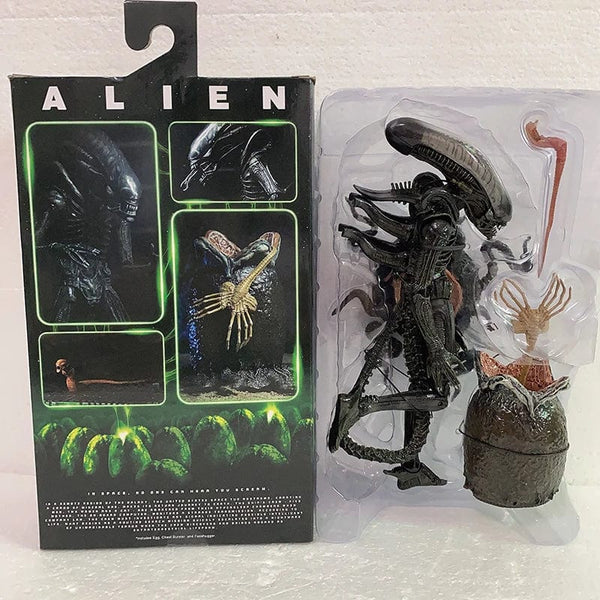 Planet Gates with box NECA Alien Big Chap Alien Figure Big Chap Alien Predator 40th Anniversary Egg Facehugger Figurine Model Toy Doll Gifts