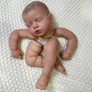 Planet Gates With Cloth Body 20 Inch Reborn LouLou 3D Skin Painted Kit With Rooted Eyelashes and Cloth Body Unassembled Reborn Baby Doll Parts DIY Molds