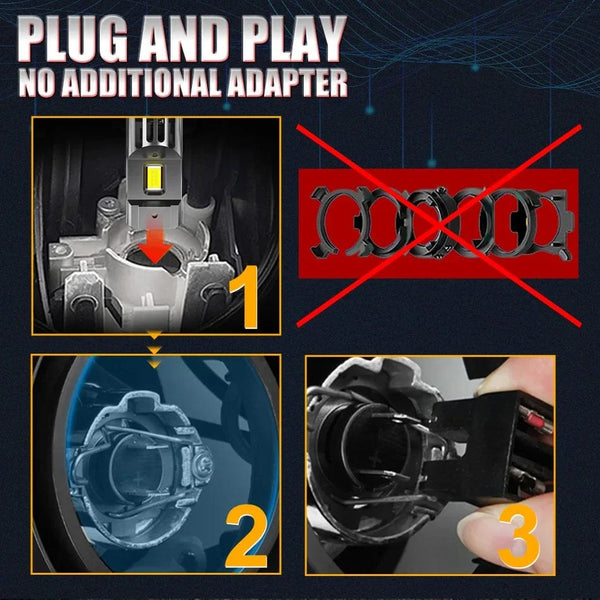 Planet Gates With Fan / 6000K White / H7 H7 LED CANBUS Light Mini Head Lamp 1:1 Size Wireless H7 Car LED Headlight Bulbs Error Free with Fan 6000K White