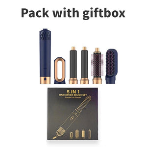 Planet Gates With gift box / us New Hair Dryer Multi Hair Styler 5 In1 Curling Iron Hair Straightener With Hair Brush Hairdryer For Hair Dryer Hair Multi Styler