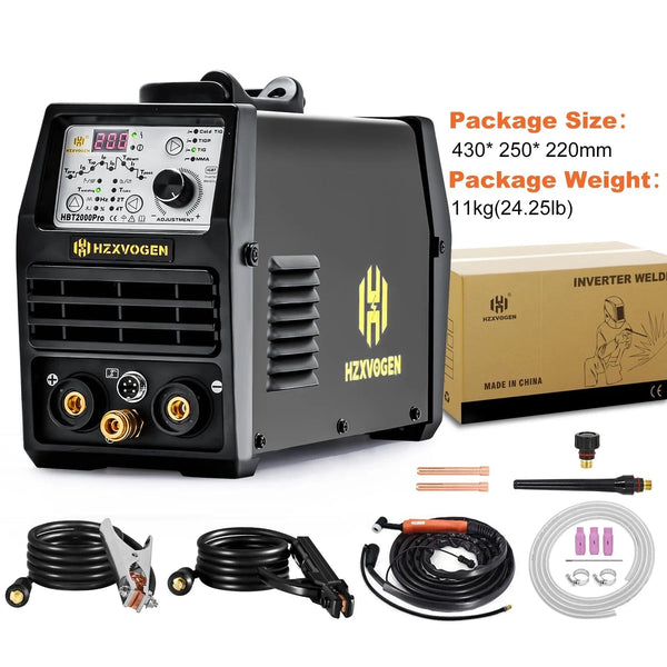 Planet Gates With HV009 Helmet / canada HZXVOGEN Cold TIG Welding Machine HBT2000PII 145A Pulse 1-900ms Adjustment TIG HF TIG Spot TIG ARC Stick Welder soldadora tig