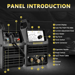 Planet Gates With HV009 Helmet / canada HZXVOGEN Cold TIG Welding Machine HBT2000PII 145A Pulse 1-900ms Adjustment TIG HF TIG Spot TIG ARC Stick Welder soldadora tig