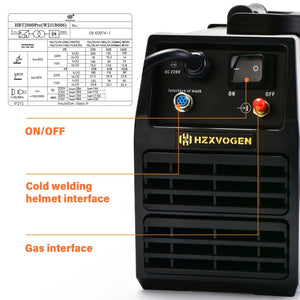 Planet Gates With HV009 Helmet / canada HZXVOGEN Cold TIG Welding Machine HBT2000PII 145A Pulse 1-900ms Adjustment TIG HF TIG Spot TIG ARC Stick Welder soldadora tig