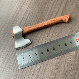 Planet Gates With knife holder Stainless Steel Mini Mountain Axe Wood Handle Outdoor Camping Utility Pocket EDC Fixed Blade Knife Hand Tools For Survival