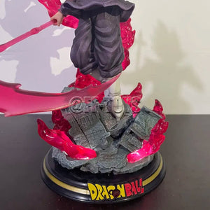 Planet Gates With lights no box 28CM Dragon Ball Z Zamasu Figure Black Goku PVC Action Figures GK Statue with Light Base Collection Model Toys for Children Gift