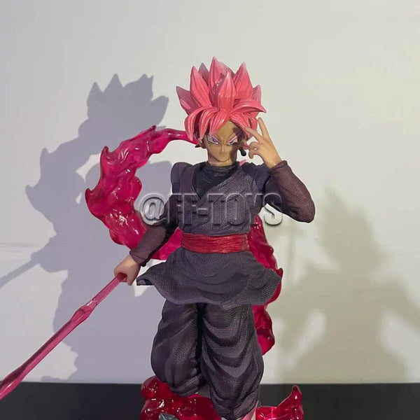 Planet Gates With lights no box 28CM Dragon Ball Z Zamasu Figure Black Goku PVC Action Figures GK Statue with Light Base Collection Model Toys for Children Gift