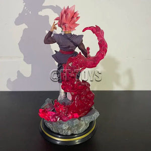 Planet Gates With lights no box 28CM Dragon Ball Z Zamasu Figure Black Goku PVC Action Figures GK Statue with Light Base Collection Model Toys for Children Gift