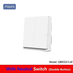 Planet Gates With Neutral 2key / CHINA Aqara E1 Smart Wall Switch Wireless Switch Zigbee 3.0 With/No Neutral One Key Remote Control For Xiaomi Mi Home Homek APP