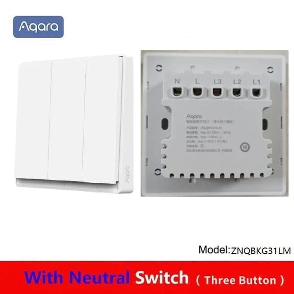 Planet Gates With Neutral 2key / CHINA Aqara E1 Smart Wall Switch Wireless Switch Zigbee 3.0 With/No Neutral One Key Remote Control For Xiaomi Mi Home Homek APP