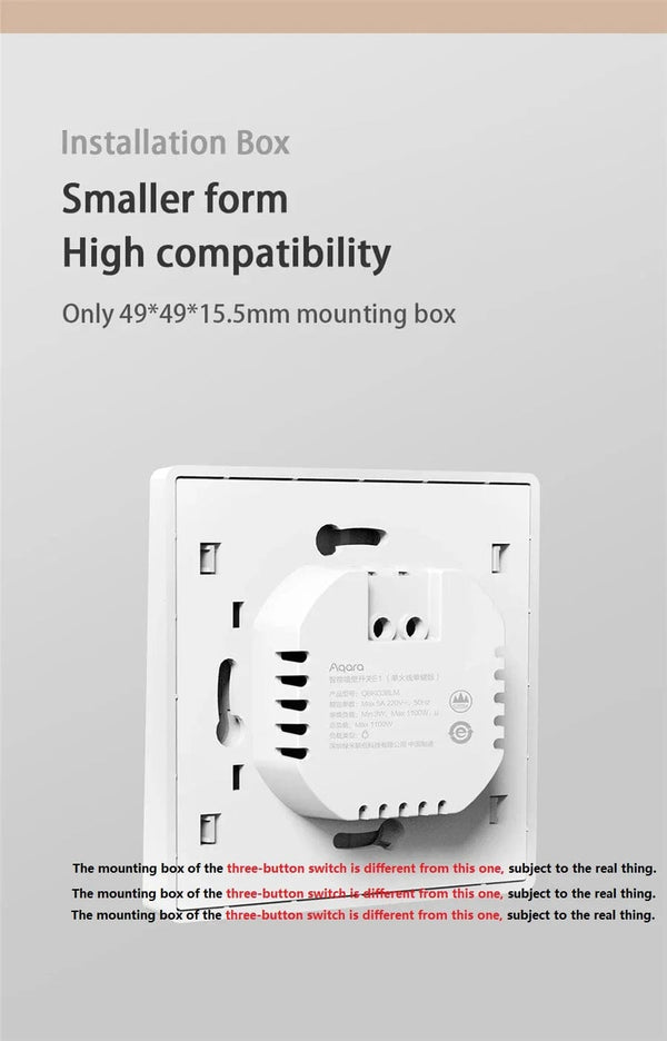 Planet Gates With Neutral 2key / CHINA Aqara E1 Smart Wall Switch Wireless Switch Zigbee 3.0 With/No Neutral One Key Remote Control For Xiaomi Mi Home Homek APP