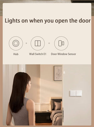 Planet Gates With Neutral 2key / CHINA Aqara E1 Smart Wall Switch Wireless Switch Zigbee 3.0 With/No Neutral One Key Remote Control For Xiaomi Mi Home Homek APP