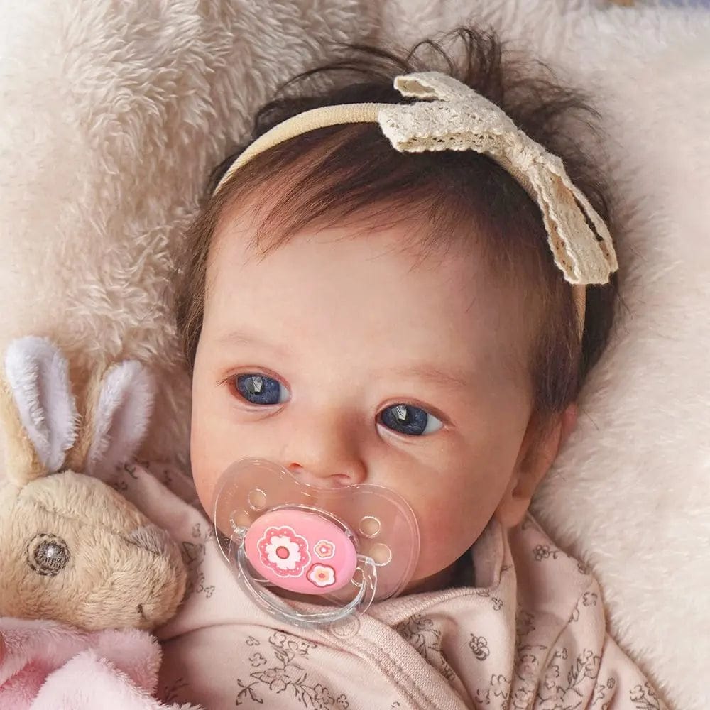 Planet Gates With Random Pacifier / Cloth Body Doll 17-18Inch Finished Reborn Dolls Felicia Silicone Vinyl Or Cloth Doll Lifelike Adorable Newborn Girl Best Christmas Gift for Kids