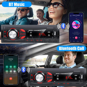 Planet Gates With Remote Controls HIVOZ Car Radio Audio 1 Din Bluetooth Stereo Hands-Free Calling MP3 Player FM Receiver With AUX/USB/TF Card In Dash Kit