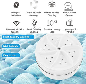 Planet Gates With Switch 30W Mini Washing Machine USB Rotating Turbine Portable Washing Machine For Socks Underwear Wash Dishes For Travel Home Business Trip