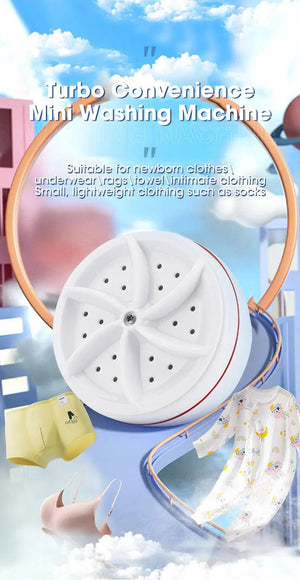Planet Gates With Switch 30W Mini Washing Machine USB Rotating Turbine Portable Washing Machine For Socks Underwear Wash Dishes For Travel Home Business Trip