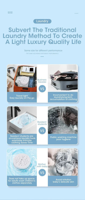 Planet Gates With Switch 30W Mini Washing Machine USB Rotating Turbine Portable Washing Machine For Socks Underwear Wash Dishes For Travel Home Business Trip