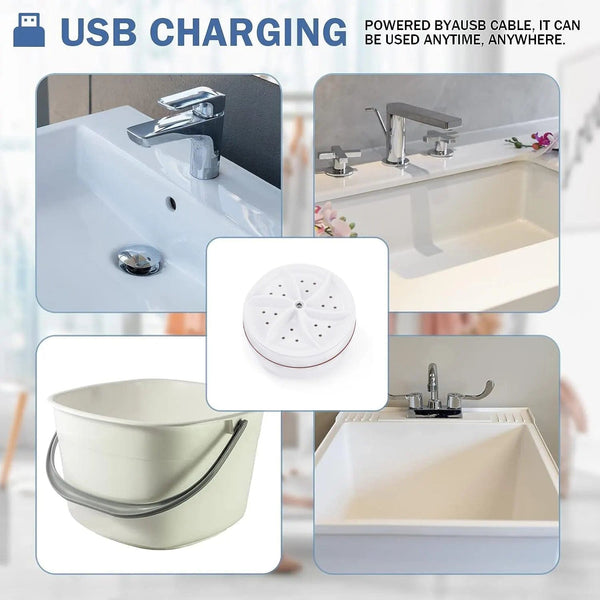 Planet Gates With Switch 30W Mini Washing Machine USB Rotating Turbine Portable Washing Machine For Socks Underwear Wash Dishes For Travel Home Business Trip