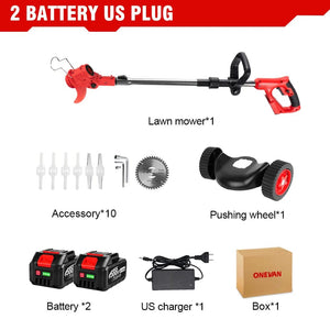 Planet Gates Without Battery / brazil ONEVAN 2500W 20000RPM Electric Lawn Mower Cordless Grass Trimmer Foldable Adjustable Garden Power Tools  For Makita18V Battery