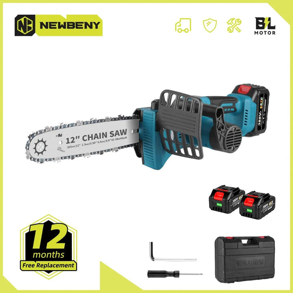 Planet Gates Without Battery / CHINA 12 Inch Brushless Electric Saw With Oiler Cordless Portable Garden Woodworking Cutting Tool Machine For Makita 18V Battery